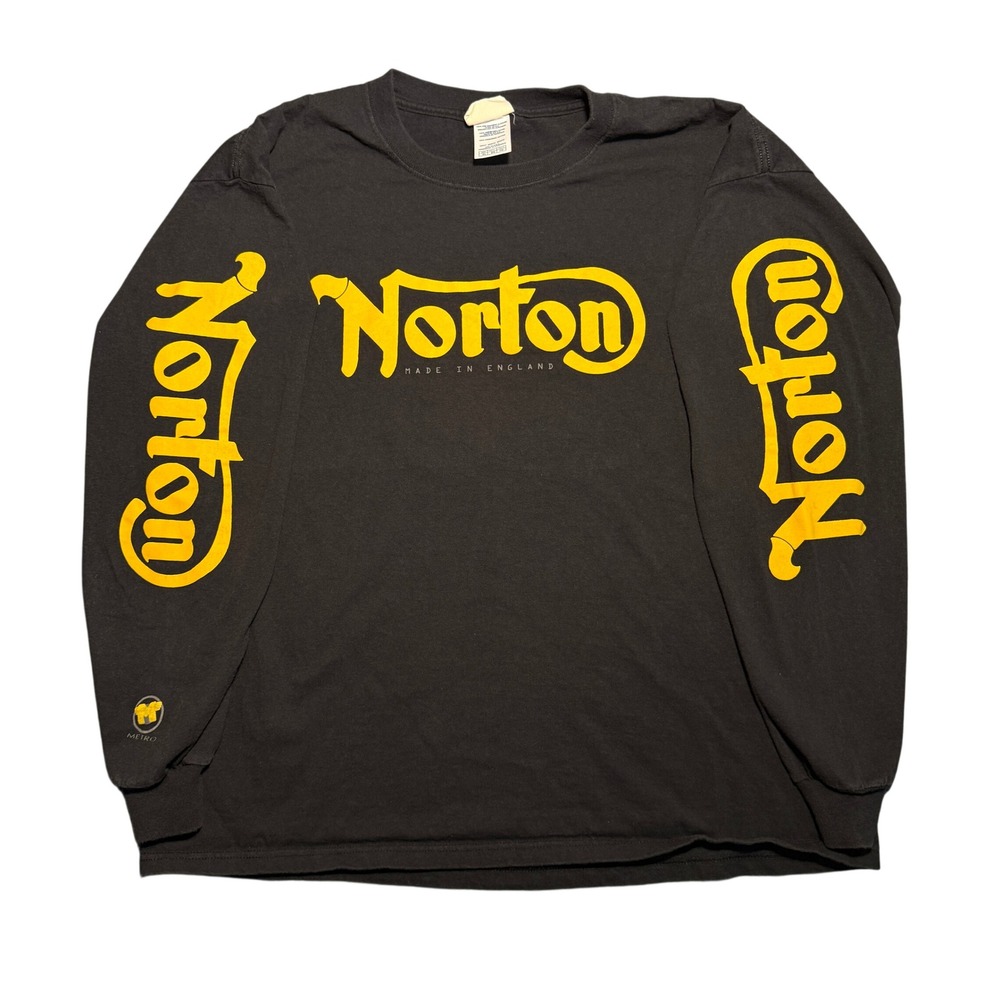Vintage 90s Norton Motorcycles Long Sleeve T Shirt XL